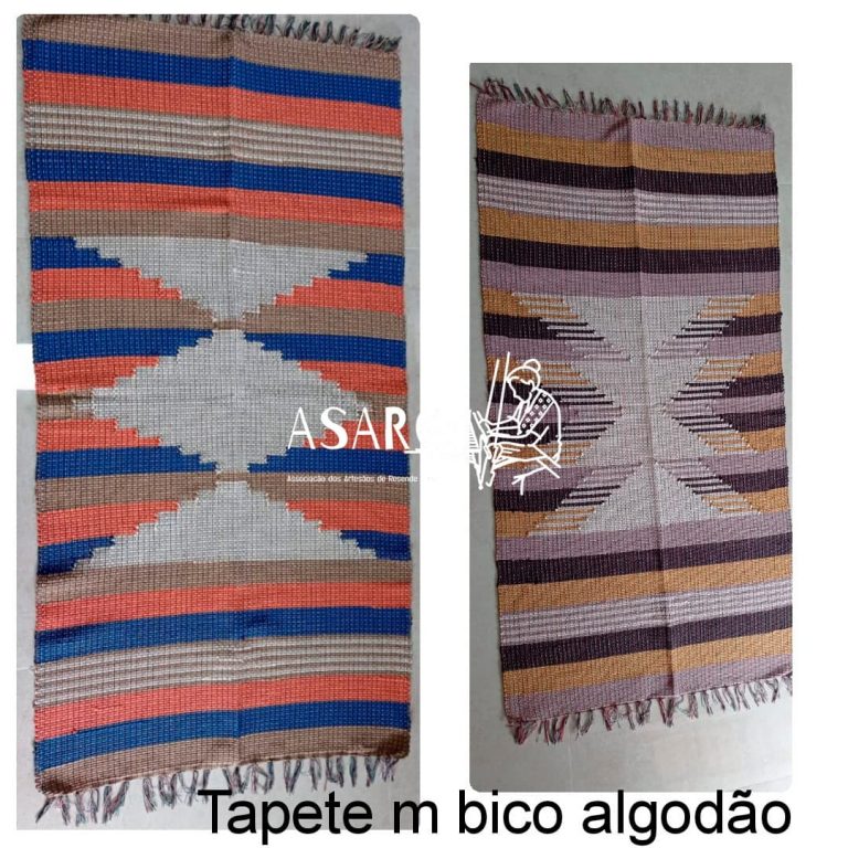 Tapete médio careca com listrada de algodão 1,50x0,80 - Asarc ...